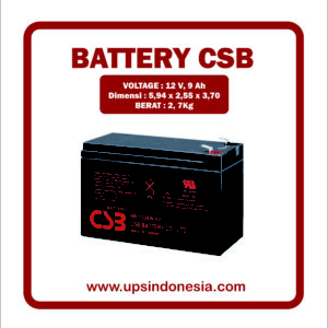 BATTERY UPS CSB HR1234 W | BATTERY VRLA AGM MERK CSB 12V 8,5 AH
