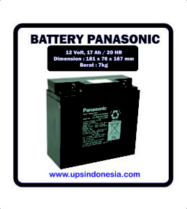 BATTERY UPS PANASONIC 12V17AH | BATERAI UPS PANASONIC SURABAYA